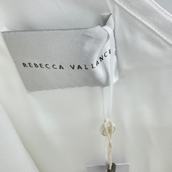 Rebecca Vallance White Blume‎ One-sleeve Crepe Gown Dress Size 8/ US 4 NEW NWT - Picture 7 of 12